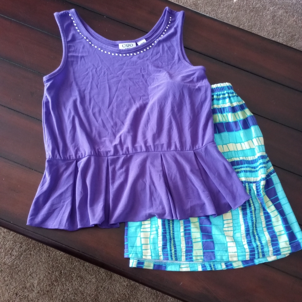 2Pc Cato's Girls Skirt/Top